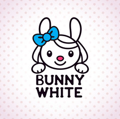 Little white bunny girl