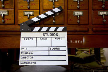 Clapperboard /  A clapperboard is a device for filmmaking