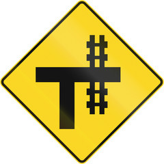 Obraz premium Railroad Crossing On The Right In Canada