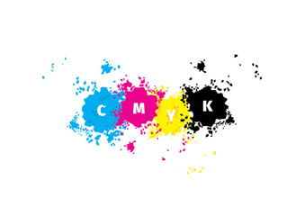 Illustration of a cmyk colors.