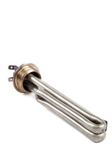 Electric heating element on a white background.