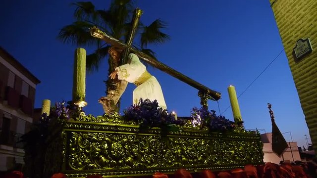  Forgiveness Christ with the cross on his back, moved by the throne bearers.  