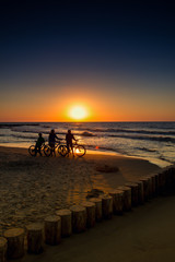 mountain bike in the sunset - 92355869