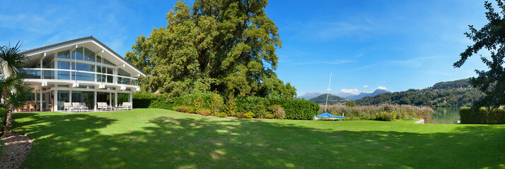 beautiful house with garden