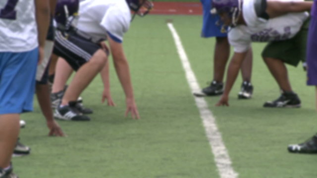 High School Football Team At Practice