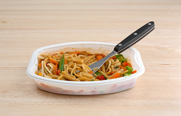 Noodles and vegetables TV dinner