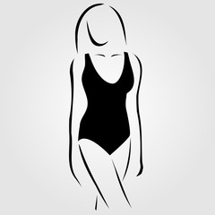 Woman wearing swimsuit 