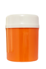 Plastic bottle of ice water isolated, Clipping path