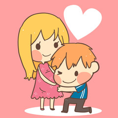 cute couple and baby.