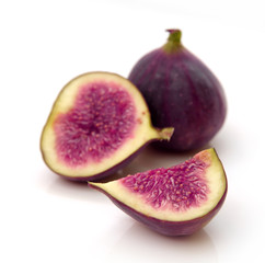 Fresh figs isolated on white