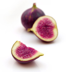 Ripe Figs fruits isolated on white background