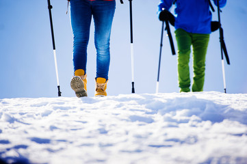 Young couple on a hike