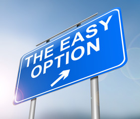 Easy option concept.