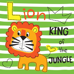 Fototapeta premium cute lion vector illustration