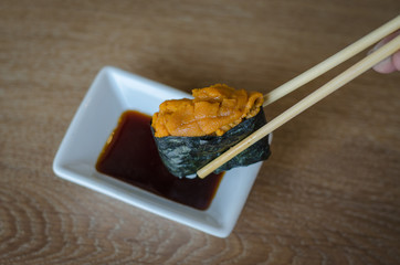 sea urchin eggs sushi
