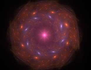 Illustartion of Gold glittering star dust circle