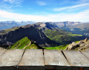 View on mountains above Davos taken from Weissfluhgipfel