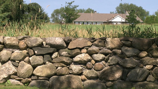 Close up of stonewall