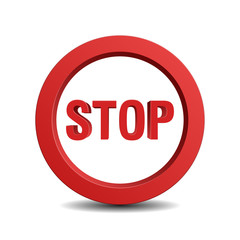 3D Stop Sign , isolated on white background