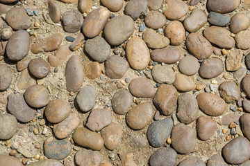 The pebble stone floors texture background