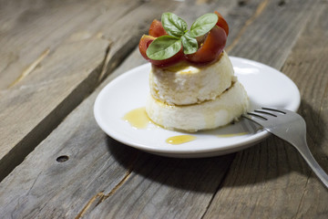 Timballo di ricotta con miele