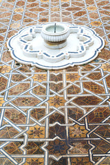 fountain in morocco  antique construction  mousque palace