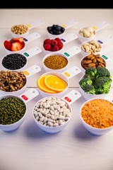 Portion cups of healthy ingredients