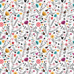Romantic floral seamless pattern