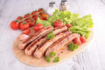 grilled sausages