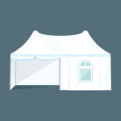 double folding tent marquee illustration