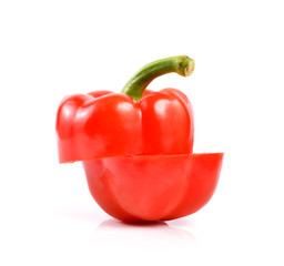Red pepper isolated on white background