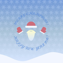 Happy new year and merry christmas pattern.