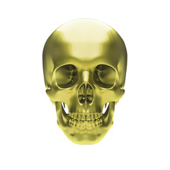 Gold metallic skull