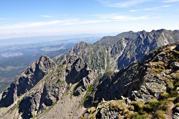 Tatry, Widok na Kościelec z Grani Swinicy © Marta