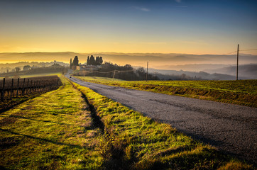 A road leading toTodi, Umbria, Italy