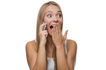 Fototapeta premium Beautiful woman talking on phone