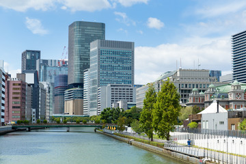 Obraz premium Osaka downtown skyline
