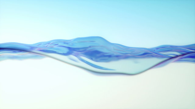 Animated water level with camera on light background