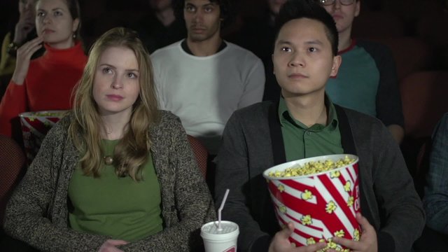 Couple enjoying a movie