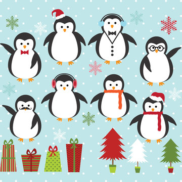 Christmas Penguin set