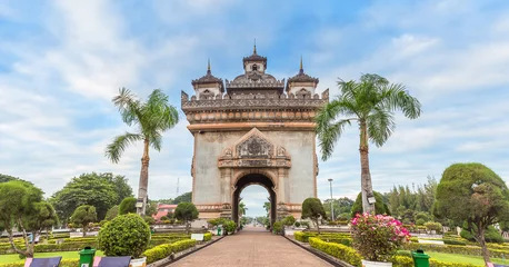 Fotobehang Patuxai literally meaning Victory Gate in Vientiane,Laos © tortoon