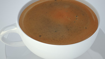 3d illustration of white cup