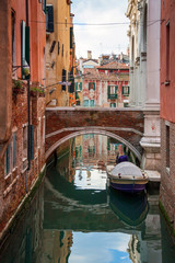 Picturesque view of architecture and bridge, Venice, Italy, Europe 