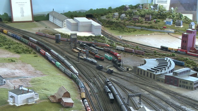 A model train yard