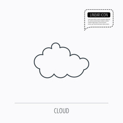 Cloud icon. Overcast weather sign.