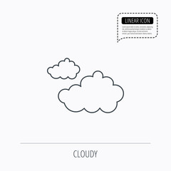Cloudy icon. Overcast weather sign.