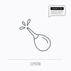 Medical clyster icon. Enema sign.