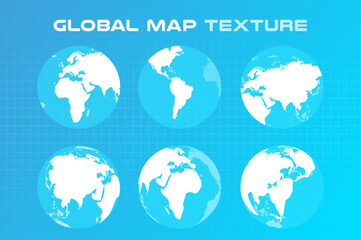 World vector map globe Earth texture