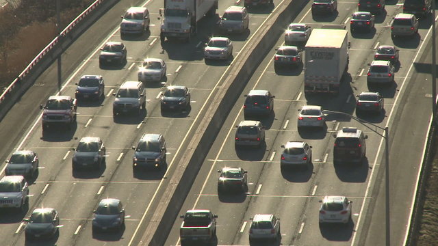 Aerial view of traffic on I-95