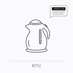 Kettle icon. Kitchen teapot sign.
